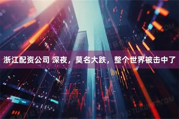 浙江配资公司 深夜，莫名大跌，整个世界被击中了